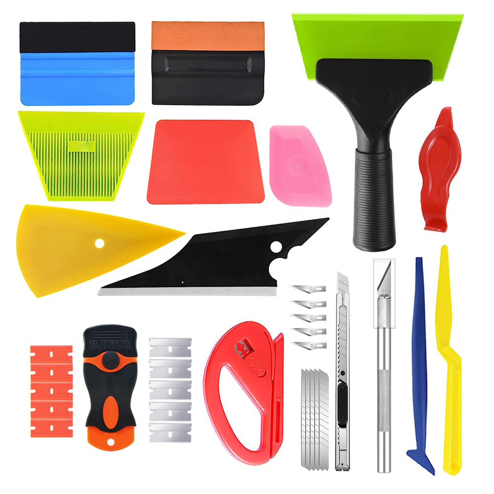 Screen Printing Squeegee - Kit warna jendela mobil, 40Pcs vinil