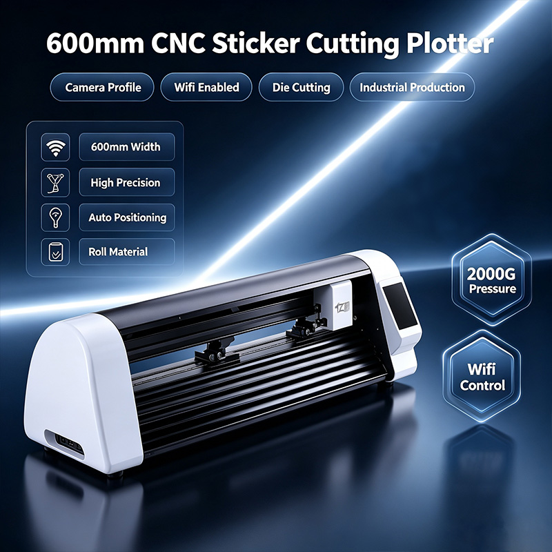 Die Cutting Machine - Mesin Pemotong Stiker Laser CNC 600mm,